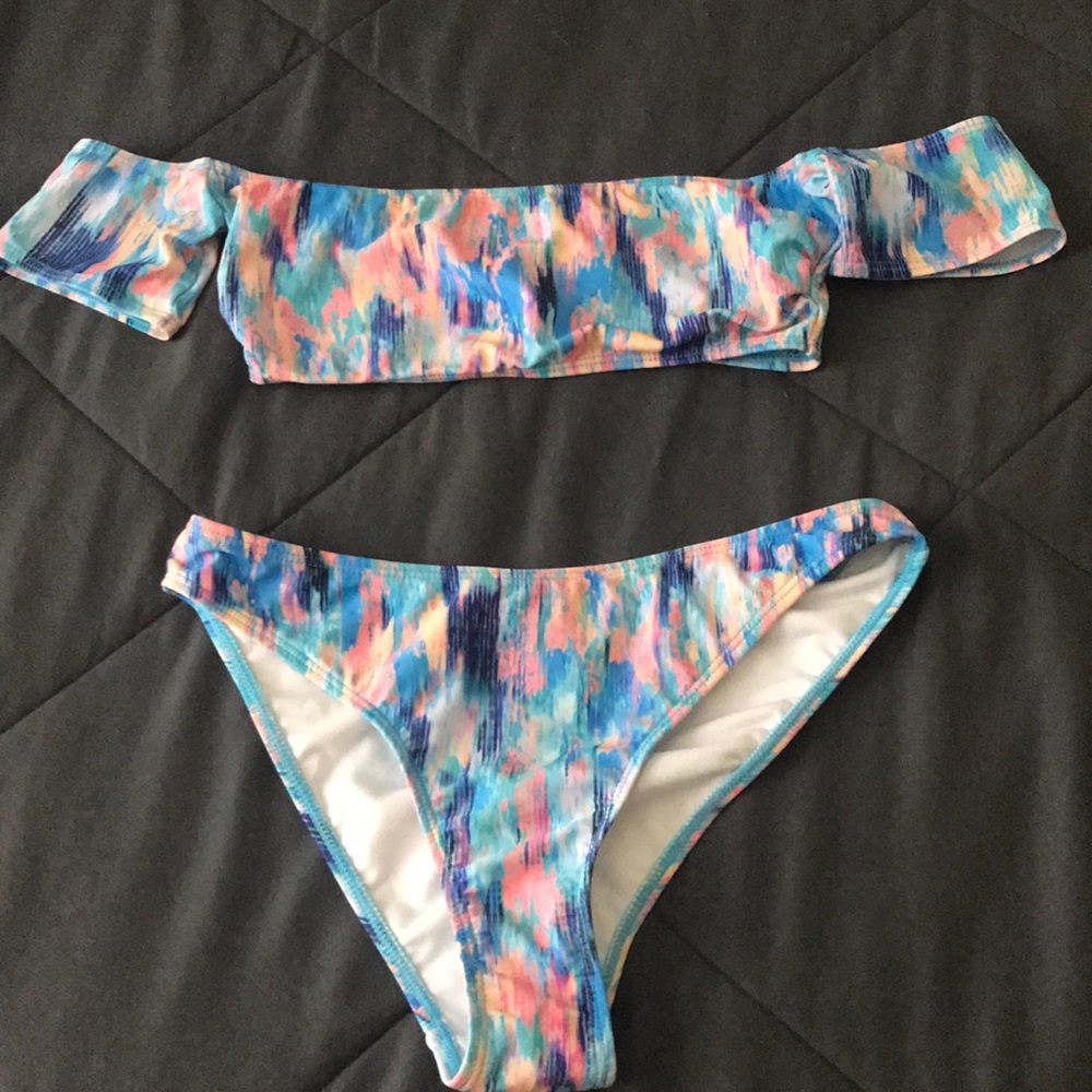 Boohoo Off the Shoulder Swim Suit